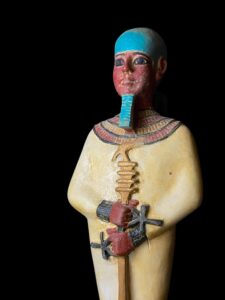 Handcrafted God Ptah Statue: Rose & Black Granite Egyptian Replica - Image 7