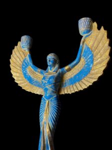 Vintage Goddess Isis statue, unique Isis goddess Statue. - Image 7