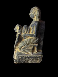 Egyptian High Priest Statue: Wadjet Cobra & Hathor Sun Disk - Image 7