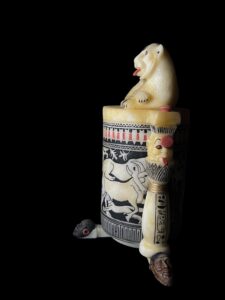 The Cosmetic Jar with Recumbent Lion, King Tutankhamun collection. - Image 7