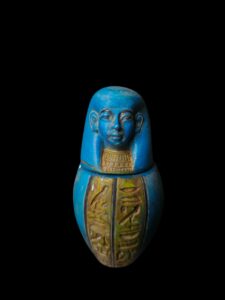 Porcelain Canopic Jars Figurines: Sons of Horus, Egyptian Decor - Image 7