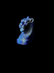 Hand-Carved Lapis Lazuli Sekhmet Pectoral Pendant - Image 7