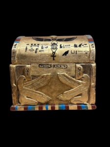 Goddess Nut Box: Egyptian Hathor, Hieroglyphics & Scarab Beetle - Image 7