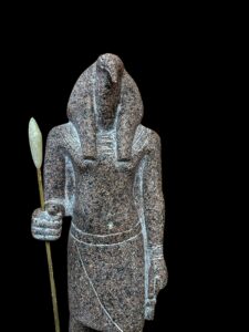 Large Egyptian God Thoth Statue: Alabaster Stone Stick - Image 7