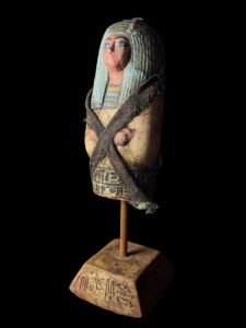 Egyptian vintage Ushabti, Shabti with Museum stand. Egyptian replica artifacts - Image 7