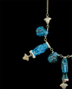 Egyptian God Pectoral Necklace: Sobek, Bes, Taweret, Lotus Flower - Image 7