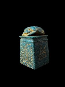 Egyptian Scarab Replica: Ancient Hieroglyphic Decor - Image 7