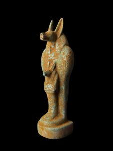 Flame Stone Egyptian God Anubis Ushabti Statue - Image 7