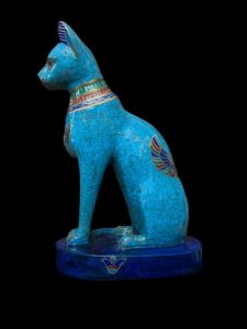 Egyptian Goddess Bastet Statue: Natural Gemstone Cat - Image 7