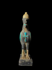Basalt Egyptian God Horus Statue: Falcon God of the Sky - Image 7