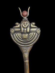 Ebony Was Sceptre: 24k Gold Plated Osiris Staff with Gemstones - Image 7