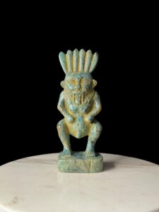 Hand-Carved God Bes Statue: Egyptian Art Home Decor - Image 8
