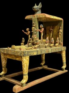 Funeral Boat of God Anubis, Egyptian Museum Ship Statue: Royal Memorial Procession Replica - Image 8