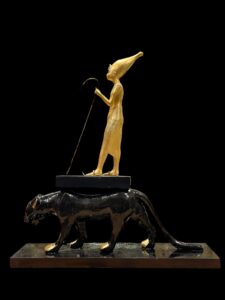 King Tutankhamun Statue on Leopard: Egyptian Museum Replica - Image 8
