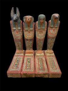 Sons of Horus Canopic Jars: Egyptian Ushabti Figurines - Image 8