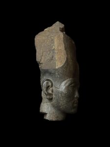 Hand Carved Granite King Amenemhat III Head: Egyptian Art Replica - Image 8