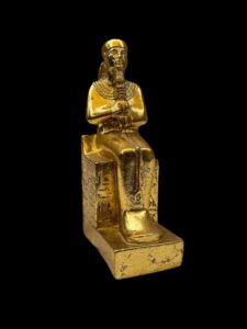 God Ptah Statue: Rose & Black Granite Replica, Egyptian Decor - Image 8