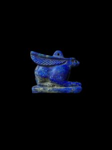 Lapis Lazuli Goddess Unut Amulet: Egyptian Rabbit Statue - Image 8