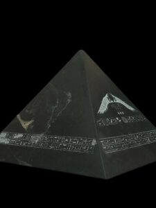 Amenemhat III Pyramidion Replica: Basalt Sculpture with Hieroglyphs (40x30cm) - Image 8