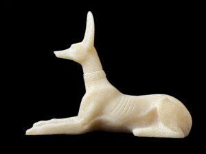 Alabaster Statue: Egyptian God Anubis, Jackal of Afterlife - Image 8