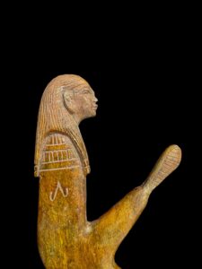Vintage Hand Carved Goddess MAAT Figurine with Feather - Image 8