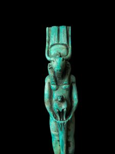 Handmade Goddess Hathor Statuette with God Thoth Baboon, Statue for the Egyptian Goddess Venus - Image 8