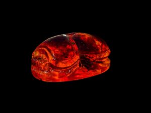 Glowing Amber Dust Scarab Beetle: Egyptian Good Luck Symbol - Image 8
