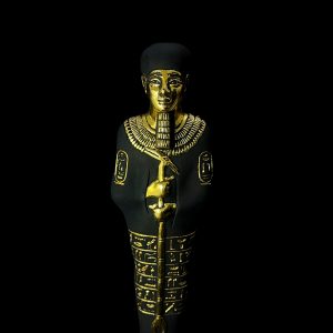 God Ptah Statue: Rose & Black Granite Egyptian Replica - Image 8