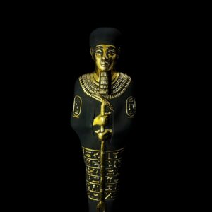 God Ptah Statue: Rose & Black Granite Egyptian Replica - Image 8