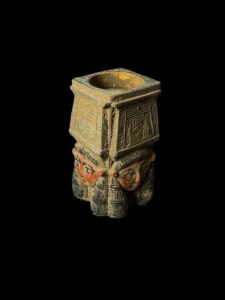 Goddess Hathor Candle Holder, Handcrafted in Egypt, Unique Egyptian Candle Decor - Image 8