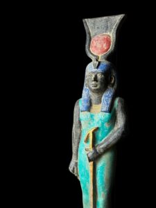 Handmade Goddess Hathor Statuette: Egyptian Spirituality Decor - Image 8