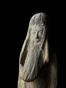 Antique Chinese Wood Statue: 250-Year-Old Vintage Art - Image 8