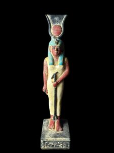 Handmade Goddess Hathor Statuette: Egyptian Spirituality Decor - Image 8