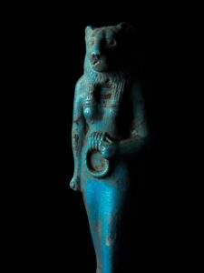 Porcelain Egyptian Goddess Sekhmet Statue - Image 8