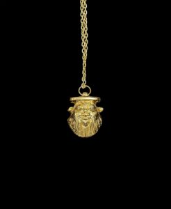 Hand-Carved God Bes Amulet Pendant Necklace - Image 8