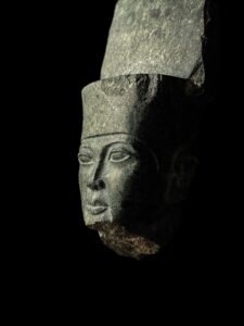 Diorite Egyptian God Amun-Ra Statue: Museum Replica - Image 8