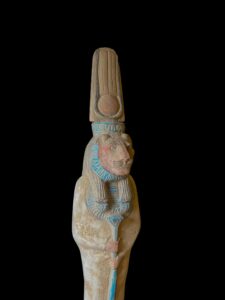 Egyptian Goddess Sekhmet Statue: Colorful Statuette Made in Egypt - Image 8