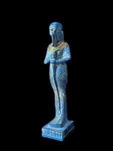 God Ptah Statue: Rose & Black Granite Egyptian Replica - Image 8
