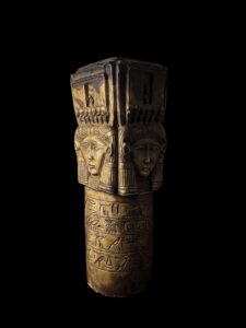 Egyptian Goddess Hathor Column Replica - Dendera Temple Art - Image 8