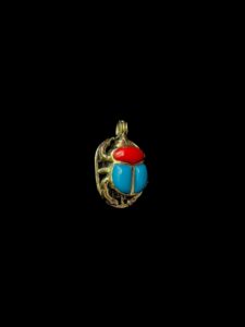 Egyptian Scarab pendant necklace, The decorative Good luck scarab in Ancient Egypt. - Image 8