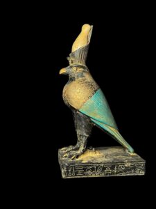 Basalt Egyptian God Horus Statue: Falcon God of Sky Art - Image 8