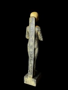 God Ptah Statue: Rose & Black Granite Egyptian Replica - Image 8