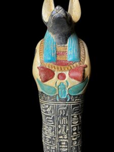 Jackal God Anubis statue made in Egypt, Egyptian Anubis sculpture. - Image 8