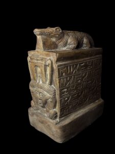 Basalt Egyptian God Sobek Statue: Crocodile God of the Nile - Image 8