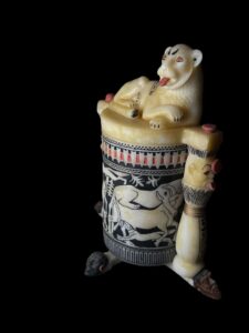 The Cosmetic Jar with Recumbent Lion, King Tutankhamun collection. - Image 8