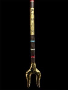 Sceptre staff, Lotus flower head staff, Was sceptre of God Osiris, Waz sceptre. Ancient Egyptian waz-scpetre - Image 8