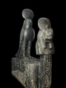 Hand-Carved God Ra & Sekhmet Statue: Egyptian Deity Altar Sign - Image 8