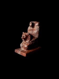 Hand-Carved Jasper Goddess Sekhmet Pectoral Pendant - Image 8