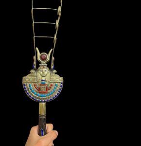 Goddess Hathor Sistrum: Vintage Egyptian Musical Instrument - Image 8