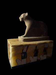 Alabaster Sekhmet Statue Box: Ancient Egyptian Goddess Decor - Image 8